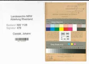 Entnazifizierung Johann Ciestak , geb. 30.01.1914 (Polizist)