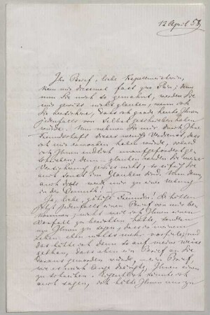 Richard Wagner (1813-1883) Autographen: Brief von Richard Wagner an Carolyne von Sayn-Wittgenstein - BSB Autogr.Cim. Wagner, Richard.17