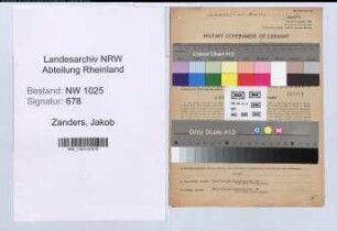 Entnazifizierung Jakob Zanders , geb. 12.06.1898 (Geschaeftsfuehrer)