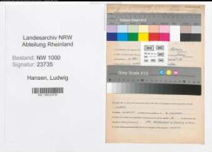 Entnazifizierung Ludwig Hansen, geb. 12.03.1891 (Kaufmann)