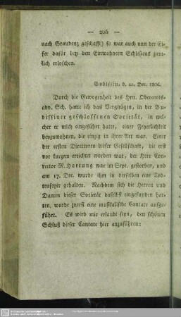 Budissin, d. 22. Dec. 1806