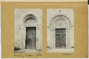 St. Peter, Straubing: Ansichten Portale (aus: Skizzen- und Fotoalbum 6)