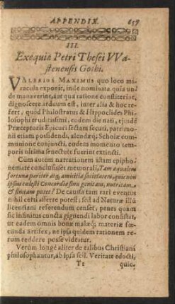 III. Exequiae Petri Thesei Wastenensis Gothi.