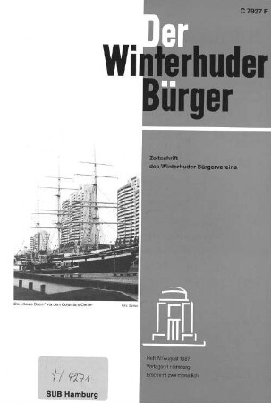 Heft IV / August 1987 : Zeitschrift des Winterhuder Bürgervereins