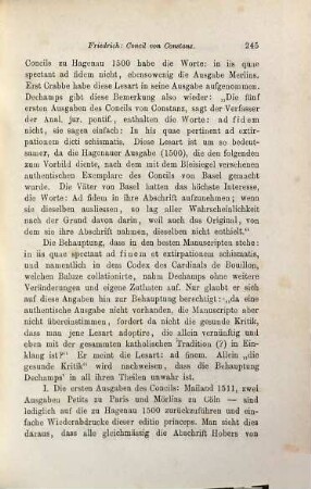 Ueber den authentischen Text der IV. Sitzung des Concils von Constanz