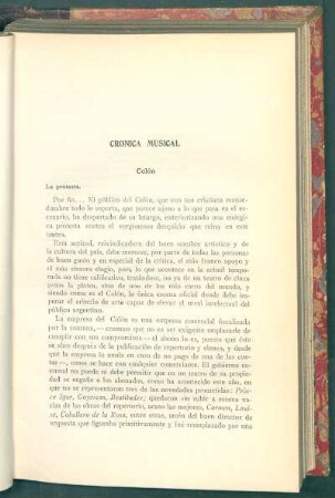 Crónica musical : Colón