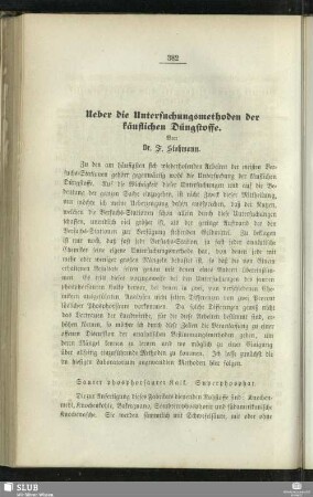 Ueber die Untersuchungsmethoden der käuflichen Düngstoffe