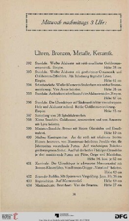 Mittwoch nachmittags 3 Uhr (Nr. 392-533)