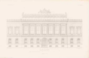 Deutsche Reichsbank, Berlin: Grundriss EG (aus: Atlas zur Zeitschrift für Bauwesen, hrsg. v. G. Erbkam, Jg. 30, 1880)