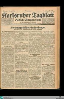 Karlsruher Tagblatt, Morgenausgabe