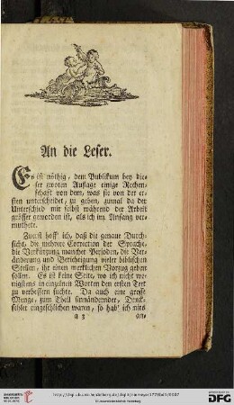 Vorrede zur zwoten Ausgabe