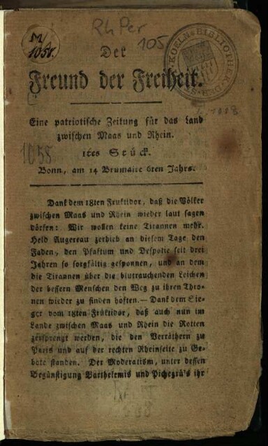 Titelseite einer Zeitung