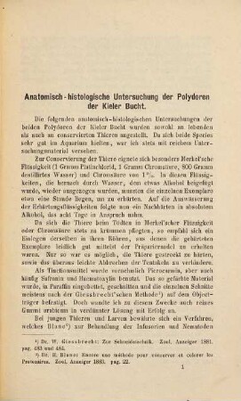 Anatomisch-histologische Untersuchung der Polydoren der Kieler Bucht : Inaugural-Dissertation