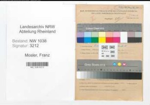 Entnazifizierung Franz Mosler , geb. 24.05.1897 (Behoerdenangestellter)