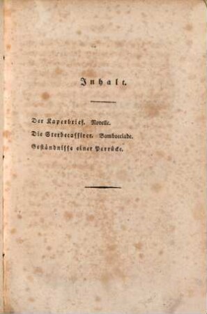 Novellen, 1. (1834). - XXII, 234 S.