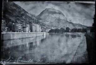 Grenoble, Blick auf die Isère vom Pont de la Citadelle