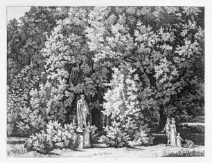 In der Villa Borghese in Rom : In der Villa Borghese in Rom. Radierung von Johann Erdmann Hummel. Rom 1798