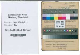 Entnazifizierung Gertrud Schulte-Bockholt , geb. 21.08.1918 (Angestellte)