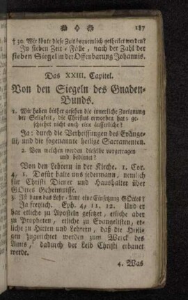 Das XXIII Capitel. Von den Siegeln des Gnaden-Bunds.