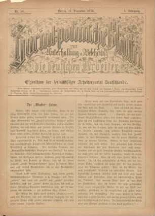 Nr. 50. Berlin, 11. December 1875. 3. Jahrgang.