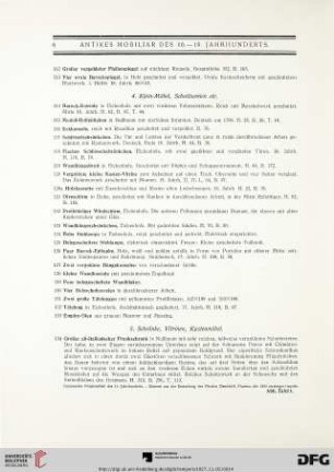 5. Schränke, Vitrinen, Kastenmöbel (Nr. 134-184)