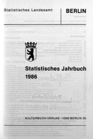 1986: Statistisches Jahrbuch