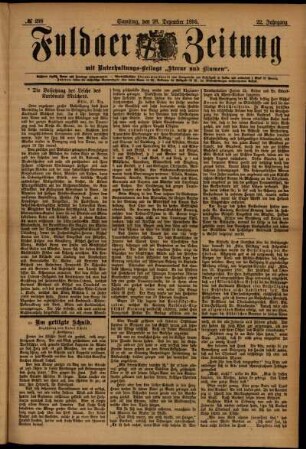 Ausgabe vom Samstag, den 28. Dezember 1895.