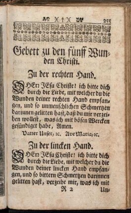 Gebett zu den Wunden Christi.