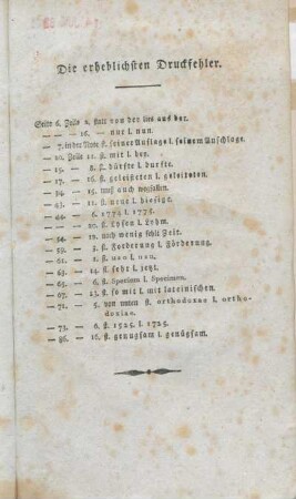 Die erheblichsten Druckfehler.