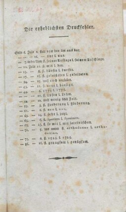 Die erheblichsten Druckfehler.