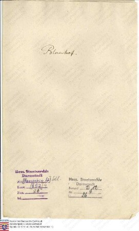 Blumhof, Johann Georg Ludolph, Dr., Professor, Hütteninspektor in Hannover, Ludwigshütte, Biedenkopf und Gießen