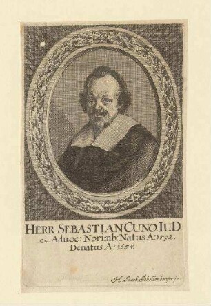 Dr. jur. utr. Sebastian Cuno aus Nürnberg; geb. 1592; gest. 1655