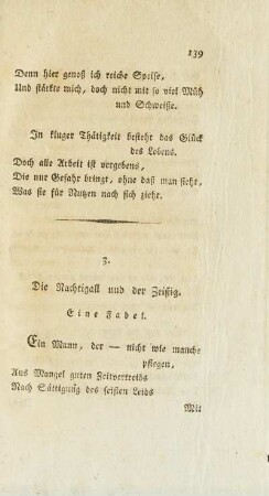 3. Die Nachtigall und der Zeißig.