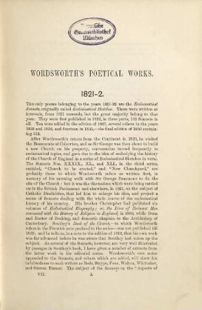 The poetical works of William Wordsworth, 7