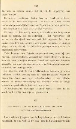 IV. Het bestuur van de Engelschen over het eiland Java en onderhoorigheden