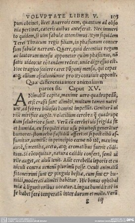 Quae differentia inter animalium partes fit. Caput XV.