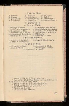 B. Wüstungen.