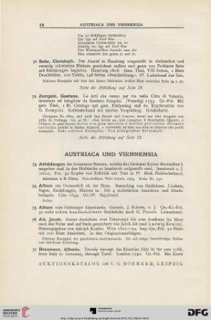 Austriaca und Viennensia (Nr. 73-132a)