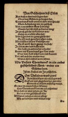 Wie Unfalo Theurdanck in ein ander gefehrlicheit füret/ under ein Schnee leen.