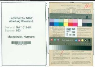 Entnazifizierung Hermann Mackscheidt , geb. 30.05.1899 (Kranfuehrer)