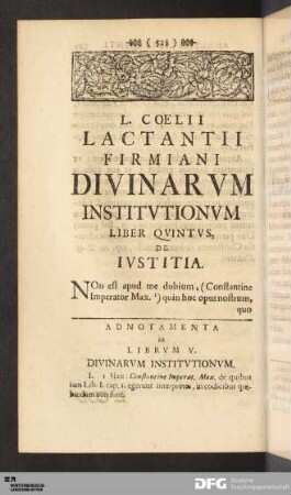 Liber Qvintvs, De Ivstitia.