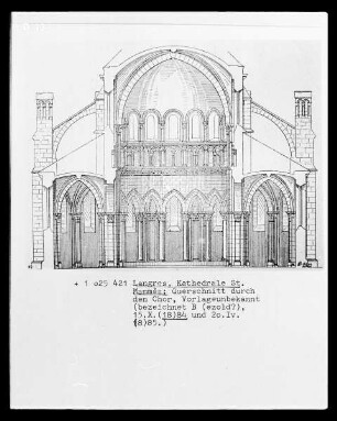 Querschnitt durch den Chor der Kathedrale Saint-Mammès in Langres