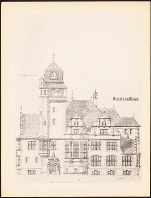 Rathaus: Ansicht (aus: Drucke von Seminararbeiten der Königlich Technischen Hochschule Berlin, Bd. I)