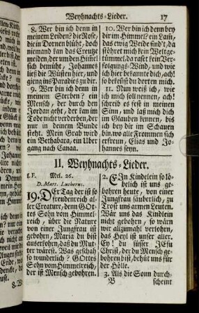 II. Weyhnachts-Lieder.