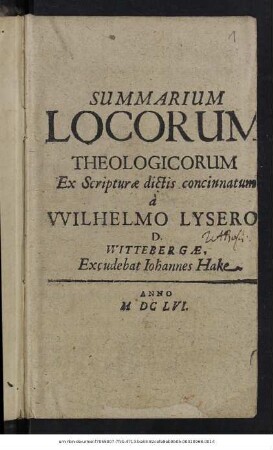Summarium Locorum Theologicorum