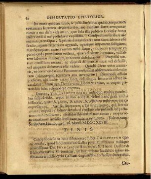 Omnibus Rei Litterariæ Studiosis.