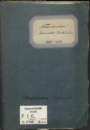 Belegakten zum Heiratsregister der katholischen Gemeinde Varensell, Kreis Wiedenbrück (1808-1812)
