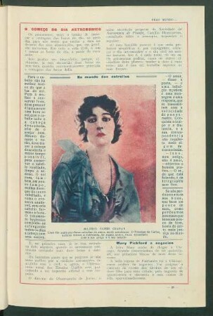 No mundo das estrelas : Mildred Harris Chaplin