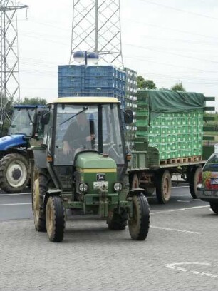 Traktor mit Erntegut