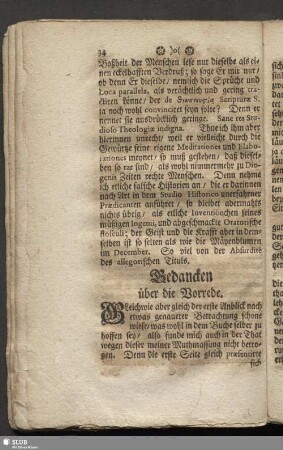 Gedancken über die Vorrede